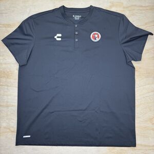 USED 2XL Club Tijuana Xolos Charly DryFactor Henley Polo Shirt Black